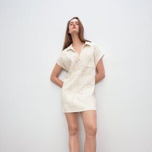 Zara Textured Multicolor Weave Dress Size M